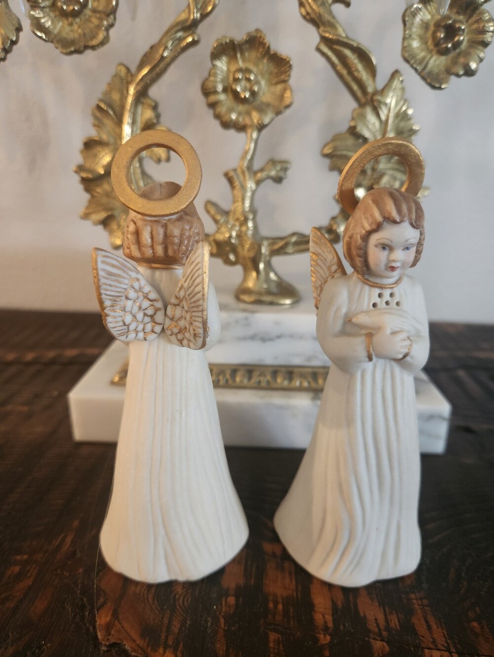 Vintage French Salt & Pepper Angel Shakers